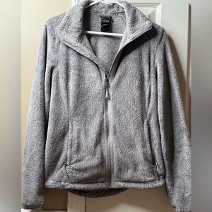 The North Face Gray Teddy Jacket Plush Fleece-Small
